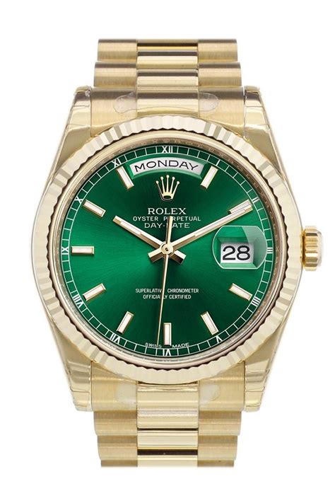 rolex day date president green dial price|rolex presidential green dial.